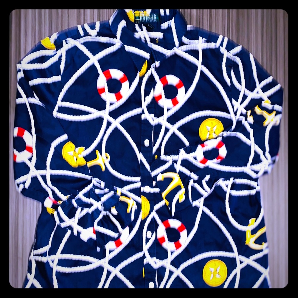 ♦️SOLD 😱Limited Ralph Lauren Long Sleeve Print Shirt.